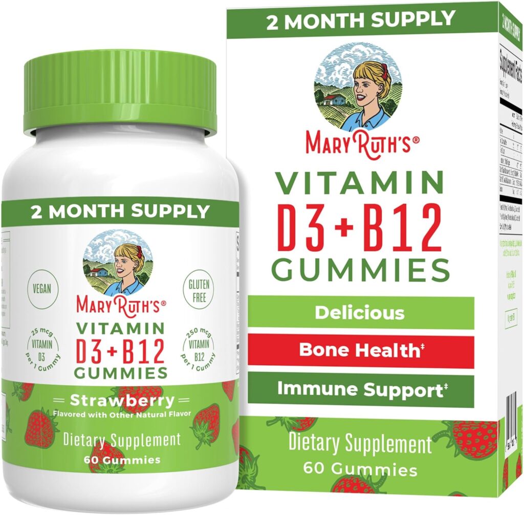 MaryRuth's Vegan Vitamin D3 and B12 Gummies